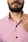 CAMISA FORMAL SLIM FIT MANGA CORTA MÚNICH HOMBRE #Color_Blanco / Rojo