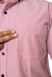 CAMISA FORMAL SLIM FIT MANGA CORTA MÚNICH HOMBRE #Color_Blanco / Rojo