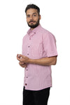CAMISA FORMAL SLIM FIT MANGA CORTA MÚNICH HOMBRE #Color_Blanco / Rojo
