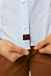 CAMISA FORMAL SLIM FIT MANGA CORTA MÚNICH HOMBRE #Color_Blanco / Azul