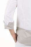 FILIPINA DE CHEF LONDRES MANGA 3/4 CABALLERO #Color_Blanco - Gris