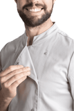 FILIPINA DE CHEF HOMBRE MANILA MANGA 3/4 #Color_Gris