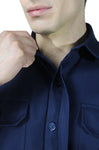 CAMISOLA CAIRO DE HOMBRE GABARDINA MANGA LARGA #Color_Azul Marino
