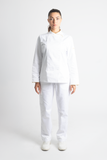 FILIPINA DE CHEF DAMA BEIRUT MANGA 3/4 #Color_Blanco - Dorado