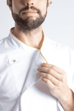 FILIPINA DE CHEF HOMBRE BEIRUT MANGA 3/4 #Color_Blanco - Dorado
