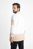 FILIPINA DE CHEF LONDRES MANGA 3/4 CABALLERO #Color_Blanco / Durazno