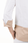 FILIPINA DE CHEF LONDRES MANGA 3/4 CABALLERO #Color_Blanco / Durazno