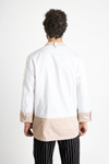 FILIPINA DE CHEF LONDRES MANGA 3/4 CABALLERO #Color_Blanco / Durazno