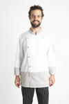 FILIPINA DE CHEF LONDRES MANGA 3/4 CABALLERO #Color_Blanco - Gris