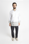 FILIPINA DE CHEF LONDRES MANGA 3/4 CABALLERO #Color_Blanco - Gris