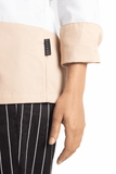 FILIPINA DE CHEF DAMA LONDRES MANGA 3/4 #Color_Blanco / Durazno
