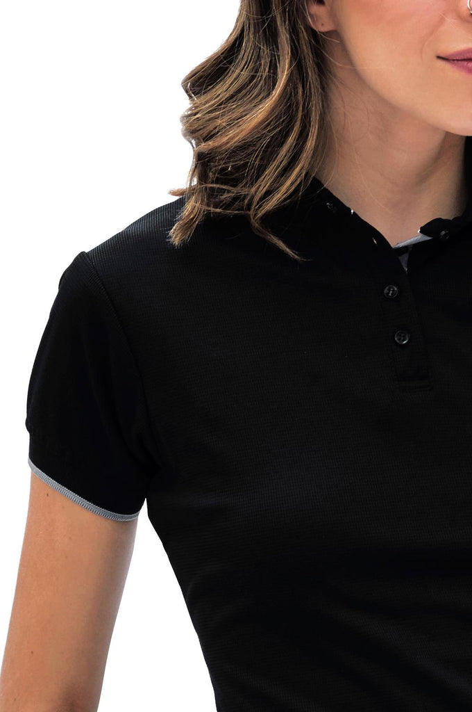 Playera Tipo Polo Negra Mujer Playera Tipo Polo Dry Fit Amsterdam