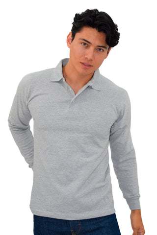 PLAYERA TIPO POLO MANGA LARGA ROMA UNISEX